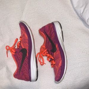 Nike Flyknit Lunar 3 Vivid Purple Running Size 8.5